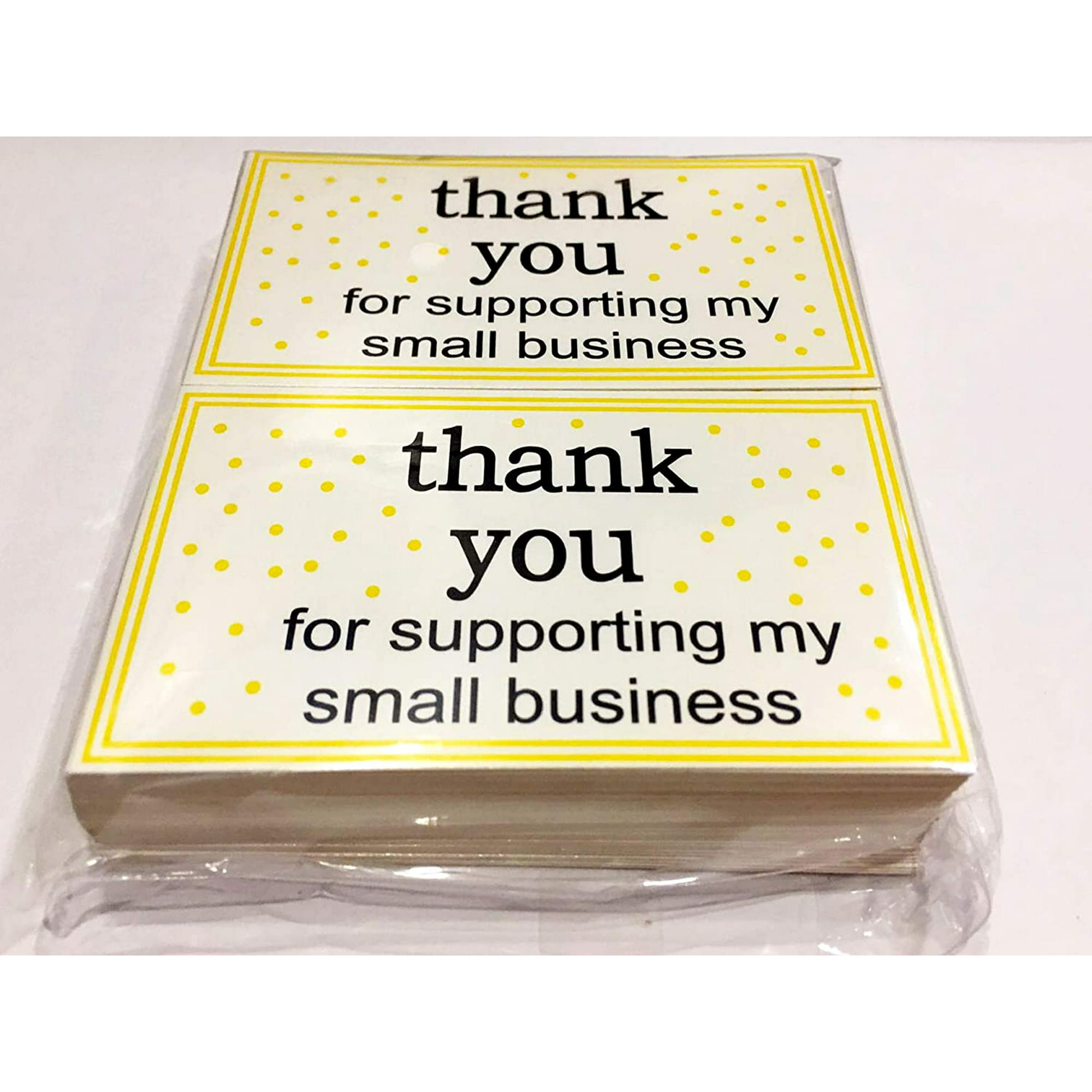 ORMAT Thank you cards small business 2/”x3.5/” thank you for supporting my small business cards premium quality and design thank you business cards 100 pack